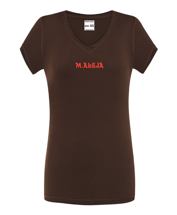 camiseta de manga corta con cuello en V 