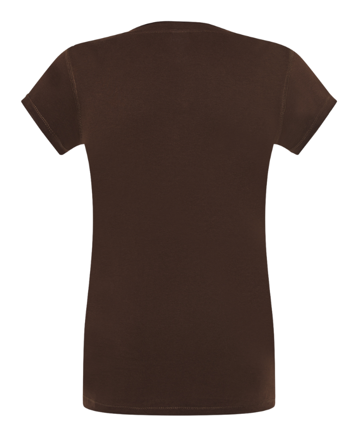 camiseta de manga corta con cuello en V 